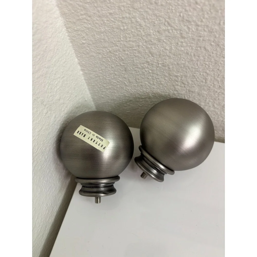 Set of 2 POTTERY BARN Large Ball Finials 1.25